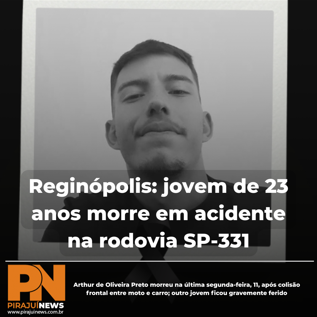 Reginópolis: jovem de 23 anos morre em acidente na rodovia SP-331