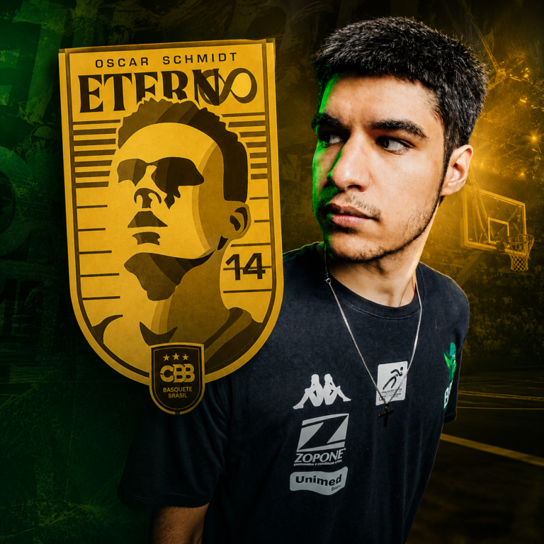 Filho de Pirajuíense cria homenagem a Oscar Schmidt para a Seleção Brasileira de Basquete